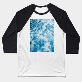 Whitewater River Rapids Blue Abstract Baseball T-Shirt